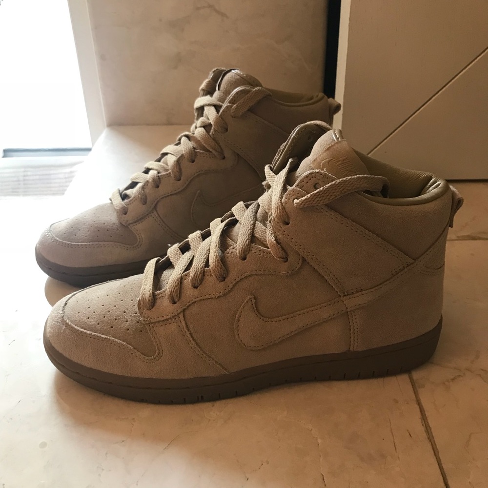 A.P.C. x Nike Dunk High - “Wheat” Suede (Womens 8)
